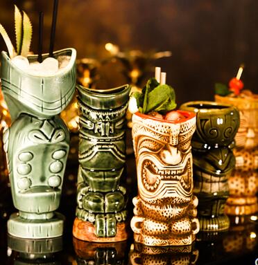 夏威夷鸡尾酒杯TIKI杯创意艺术特色陶瓷马克杯提基酒吧酒杯