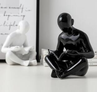 贝汉美北欧创意简约书靠艺术陶瓷书夹书房办公室桌面家居装饰书立