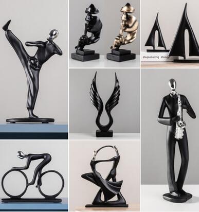 轻奢高档酒柜书柜摆件北欧创意客厅家居现代简约艺术感装饰品摆设