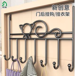 门后挂钩免打孔壁挂墙上挂衣架卧室门背式收纳衣服置物架衣帽排钩