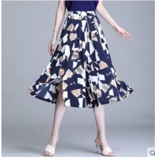 新款大码裙裤女夏季宽松阔腿裤韩版高腰七分裤女休闲裤裙垂感裤子