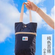 手提袋子女手拎包上班外出雨伞焖烧杯水杯时尚百搭韩版日系小布包